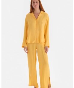 Camasa lunga de pijama cu maneci cazute