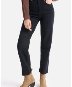 Blugi mom fit cu talie inalta