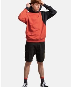 Hanorac unisex cu maneci contrastante