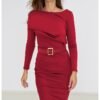 Rochie midi cu o curea asortata