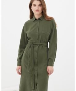 Rochie-camasa cu cordon in talie