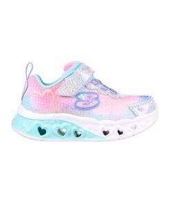 Pantofi sport cu velcro si aspect lucios Flutter Heart
