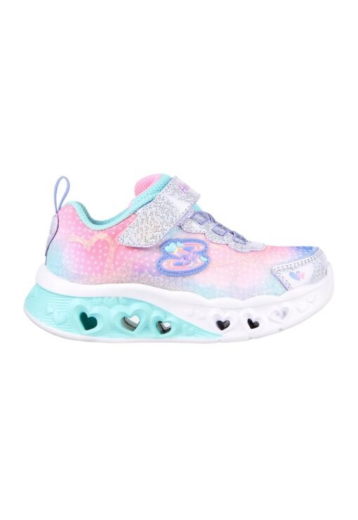 Pantofi sport cu velcro si aspect lucios Flutter Heart