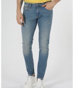 Blugi slim fit cu aspect decolorat Danny