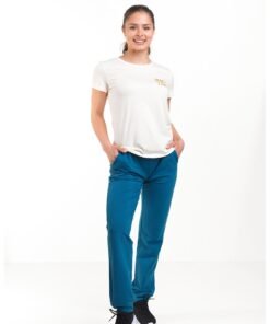 Tricou din amestec de bumbac organic cu imprimeu text