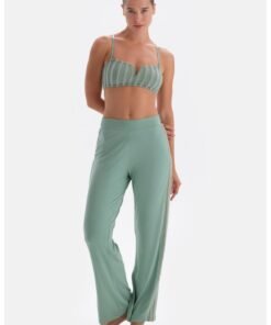 Pantaloni de pijama cu benzi laterale contrastante