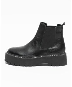 Ghete Chelsea de piele cu logo Veerly