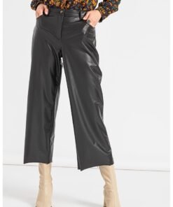 Pantaloni culotte cu talie inalta