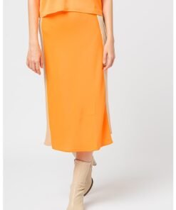 Y.A.S - Fusta midi cu model colorblock Kalina