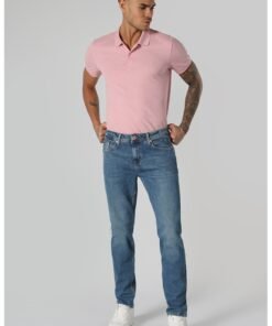 Blugi drepti cu aspect decolorat Karl