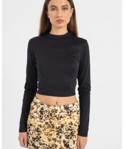 Bluza crop cu bretele incrucisate