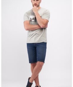 Bermude de denim cu talie medie