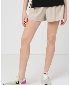 Pantaloni scurti cu talie inalta si design 2in1