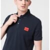 Tricou polo slim fit cu aplicatie logo Dereso