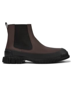 Ghete Chelsea de piele cu segmente textile Pix 439