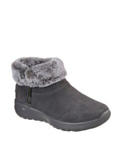 Ghete de piele intoarsa cu garnitura de blana sintetica On The Go Joy
