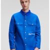 Jacheta din denim cu buzunare cu clapa