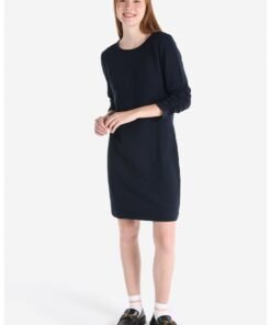 Rochie texturata din amestec de bumbac