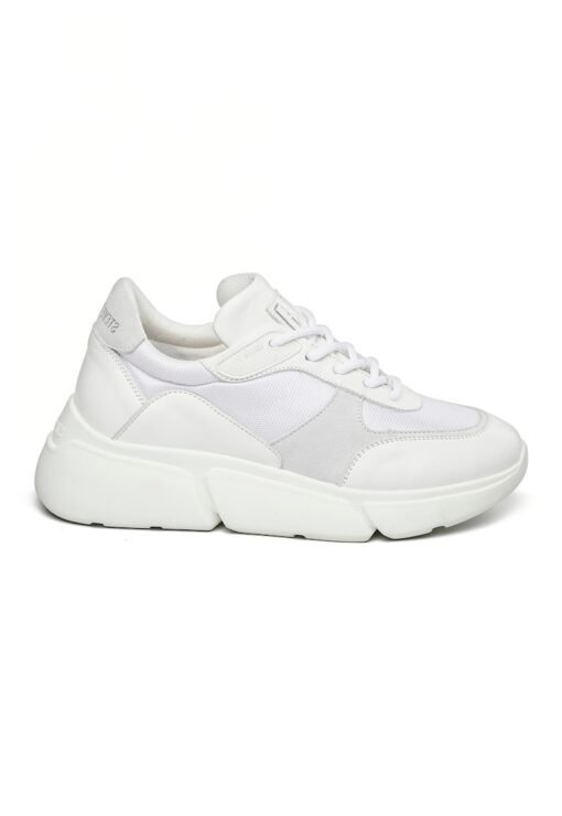 Pantofi sport cu talpa wedge si insertii de piele Many