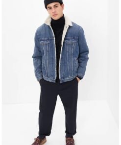 Jacheta de denim cu buzunare cu clapa