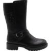 Cizme mid-calf de piele ecologica