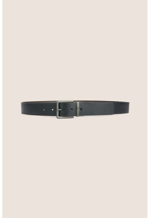 Curea reversibila de piele cu catarama metalica