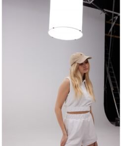 Top crop din material terry cu terminatie elastica