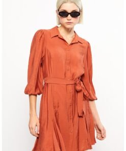 Rochie mini cu maneci bufante
