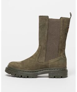 Ghete mid-calf de piele nabuc Kafey