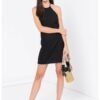 Rochie de bumbac si in - cu spate decupat
