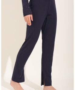 Pantaloni de pijama cu slituri la glezne Anais