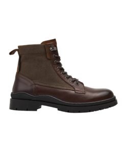 Ghete de piele cu insertii textile