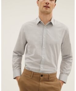 Camasa regular fit texturata de bumbac