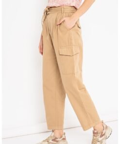 Pantaloni cargo cu talie inalta