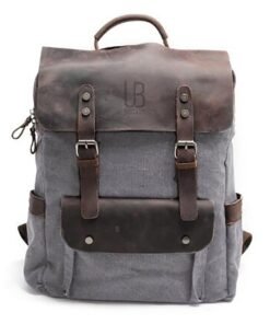 Rucsac unisex de panza cu garnituri de piele Otto