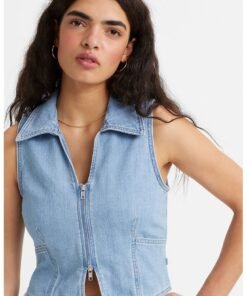Vesta crop din denim Lilou