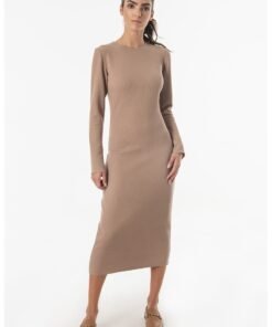 Rochie cambrata din amestec de lana