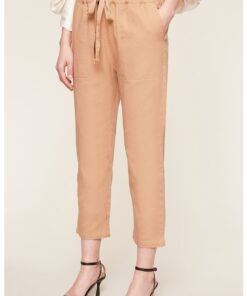 Pantaloni chino crop de bumbac