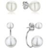 Set de cercei si cercei cu tija din otel inoxidabil - 2 perechi
