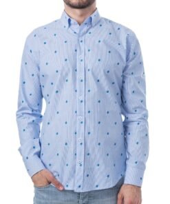 Camasa Oxford slim fit cu imprimeu