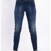 Blugi regular fit cu aspect decolorat