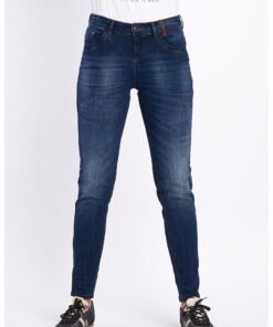 Blugi regular fit cu aspect decolorat