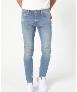 Blugi skinny cu detalii cu aspect deteriorat