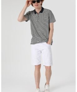 Tricou polo cu dungi