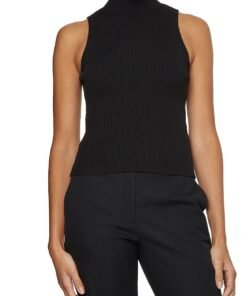 Pulover cu aspect striat - fara maneci