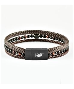 Bratara de piele cu siraguri multiple