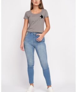 Blugi skinny cu talie inalta