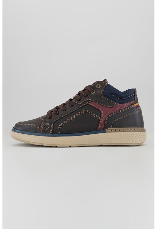Pantofi sport mid-high de piele cu insertii de material textil Challenger