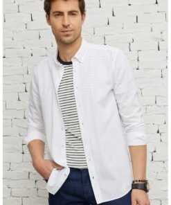 Camasa slim fit cu guler fixat cu nasturi