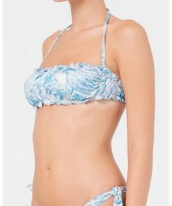 Sutien de baie bandeau cu model tie-dye